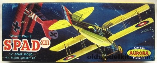 Aurora 1/48 Spad XIII World War I Fighter, 107-69 plastic model kit